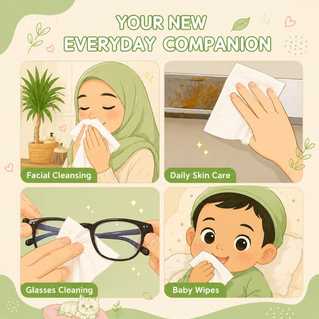 [4 pek Tisu Softy] Softy Tissue Gantung Hanging Tissue Viral Facial Tissue Tissue Paper 120*175mm Free 2 Hook 2 Lapisan